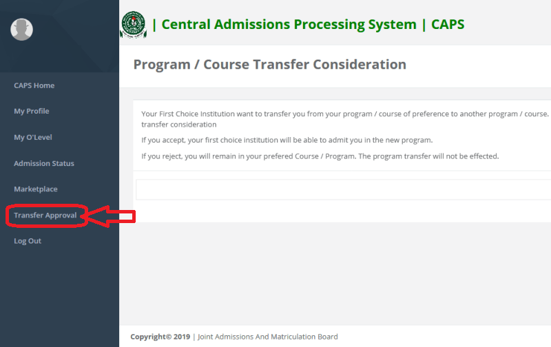 See How to Use JAMB CAPS Admission 